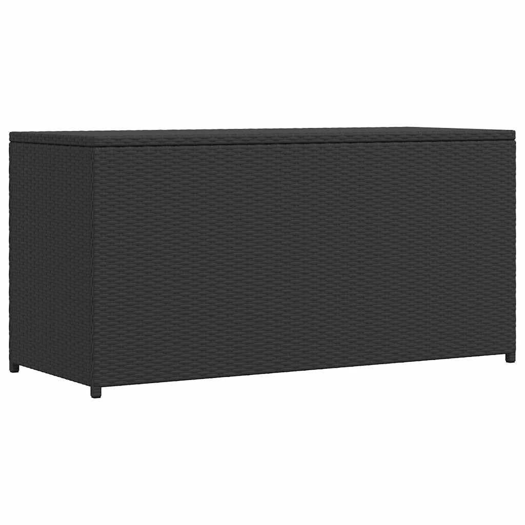 vidaXL Skrzynia ogrodowa, czarna, 120 x 50 x 60 cm, rattan PE