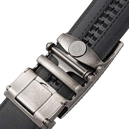 Automatic Ratchet Buckle Genuine Leather Belts for Men Luxury4