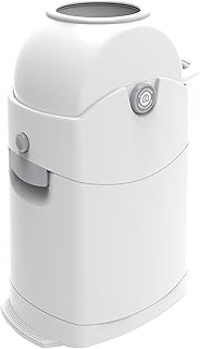 DIAPER CHAMP Regular - geruchsdicht - OHNE Nachfüllkassetten - Einhandbedienung - funktioniert mit normalen herkömmlichen Tüten/Müllbeutel - für ca. 30 Windeln - weiß/silber