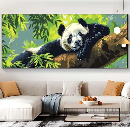 Broderie Diamant Complet Panda géant pour décoration murale salon