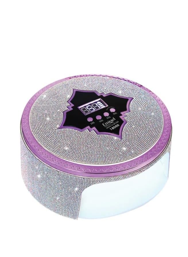 Image of Emigel Professional Nail Crystal UV LED Nail Lamp 180W Power | 4-6 Hours Battery Life, 2 Hours Charging Time| UV Nail Gel Polish Dryer & Curing Lamp | Large Space for Both hands | For Salon & Home Use. With 4 Month Warranty.