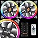 immagine 2Noua Lips Black 3 Ventole PWM 16 LED Dual Halo RGB Rainbow Addressable 5V 3pin Cooling Fan 120 mm 6-Pin 1200rpm Compatibile ASUS Aura SYNC Gigabyte RGB Fusion MSI Mystic Light SYNC AsRock Polychrome