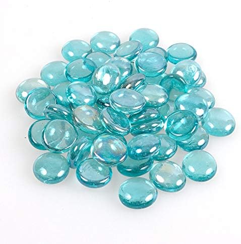 High Luster Reflective Fire Glass Gravel,Fire Gems,Fire Drops,Fire Glass Pebbles Stones Beads Chips for Fire Pit Fish Tank Aquarium Succulent Garden Decoration,17-19mm,335g/0.78lb (Dark Amber)