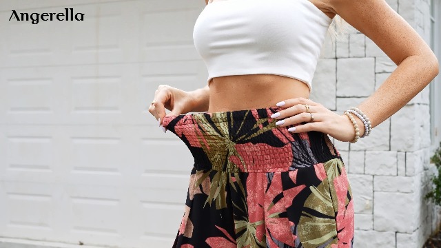 Army Green Trouser Pants for Women Trendy Flowy Wide Leg High