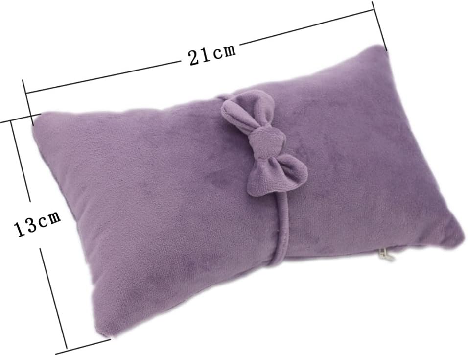 Zeroest Posing Pillows Newborn Photography Baby Posing Pillow Infant Photo Shoot Props Velvet Posing Pillow with Headband (Light Purple)