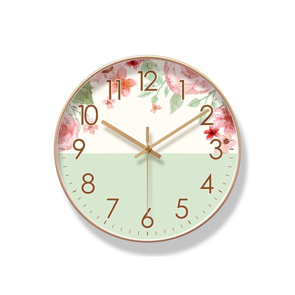 Orologio da parete Orologio da parete for hotel, soggiorno, soggiorno, orologio da parete semplice, pastorale, for camera da letto, orologio da parete silenzioso Reloj De Pared(B)