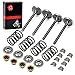 Intake Valve & Exhaust Valve and Seals & Spring & Valve Spring Retainers & Collet Keepers Compatible with EZGO 4 Cycle Gas Golf Cart Fuji Robin 295 cc Robin 350 cc 1992-2002 72507-G01 72508-G01