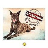 Plaque Attention chien Berger Hollandais malinois humour vegan