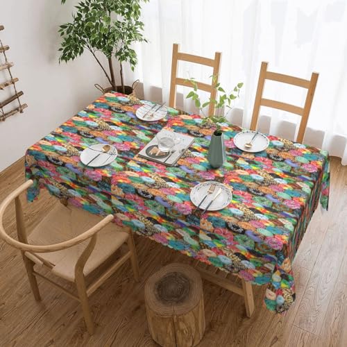 Nappe rectangulaire de qualité supérieure en tissu imprimé beignets pour fêtes - 2