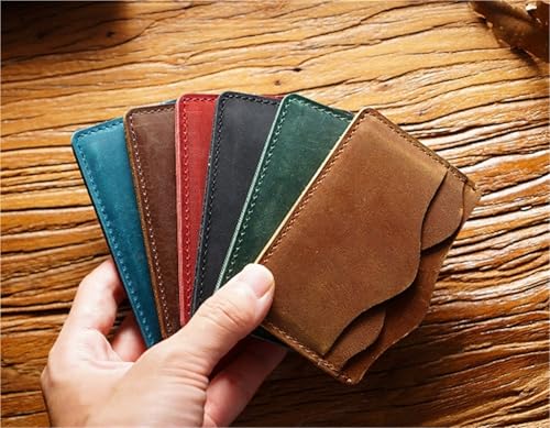 Simple Card Holder Retro Casual Wallet Card Holder Card Wallet Money(Coffee)3