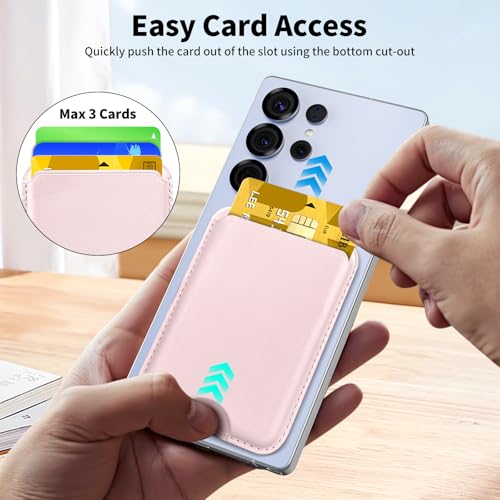 Porte-cartes magnétique en cuir MagSafe pour Samsung Galaxy S25 et iPhone 16 17 - 3