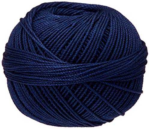 Handy Hands Lizbeth Egyptian Cotton Crochet, Tatting, Knitting Thread Size 3 (50 Grams 120 Yards) â€“ HH03654, Navy Blue
