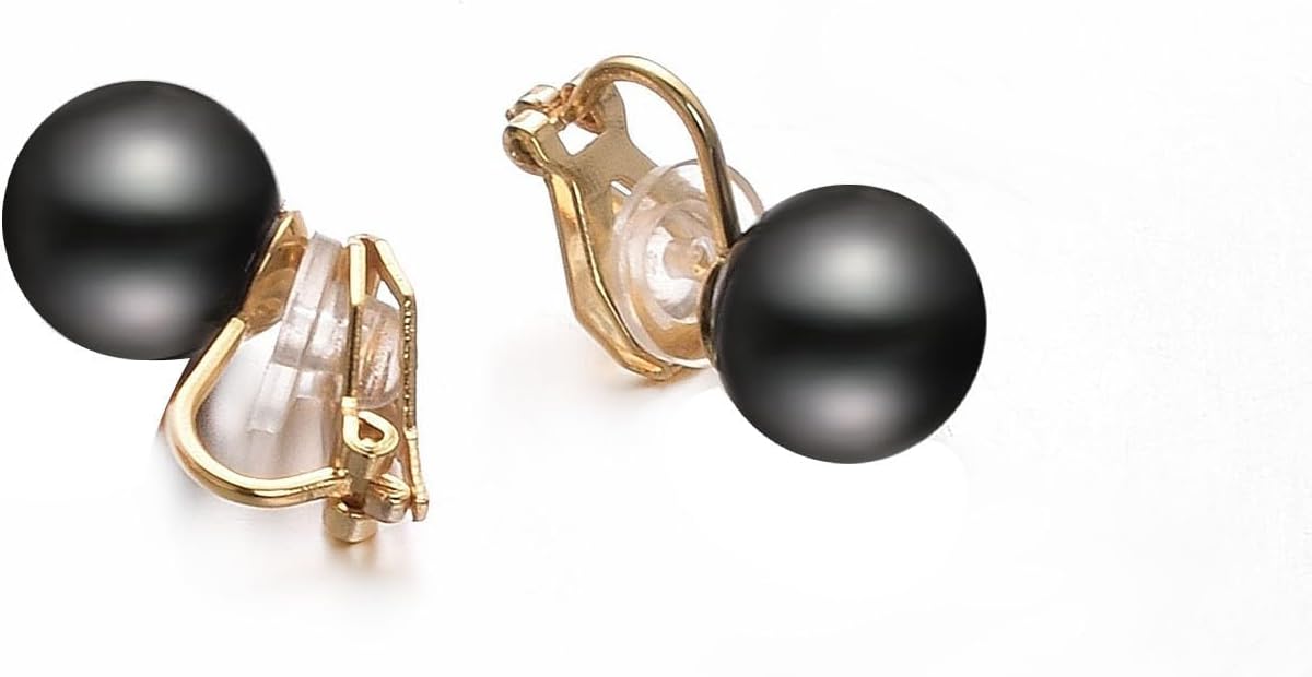 Yoursfs 10mm Tiny Pearl Clip On Earrings for Women 18K Gold Plated Faux Pearls Bridal Earring Fashion Wedding Jewelry