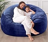 WhatsBedding 3 ft Bean Bag Chair,Large Bean Bag Chairs for Adults with Memory Foam Filling,Lazy Bean...