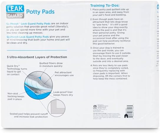 So Phresh Large Leak Guard Quilted Potty Pads, Count of 300