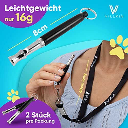 Hundepfeife mit Hunde-Clicker, Schlüsselband und E-Book