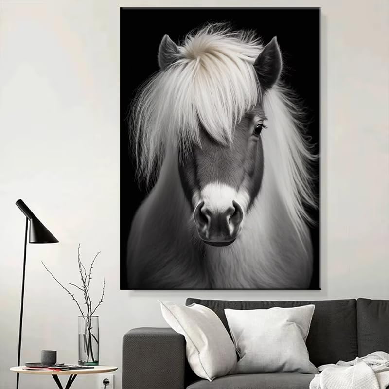 Affiche noir et blanc animaux sauvages pour cadre de chambre coucher moderne