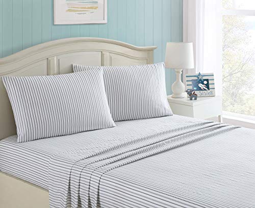 Kute Kids Super Soft Sheet Set - Includes Pillowcase(S); Available In Twin, Full & Queen Size (Twin, Sports Division Stripe) #TOP23