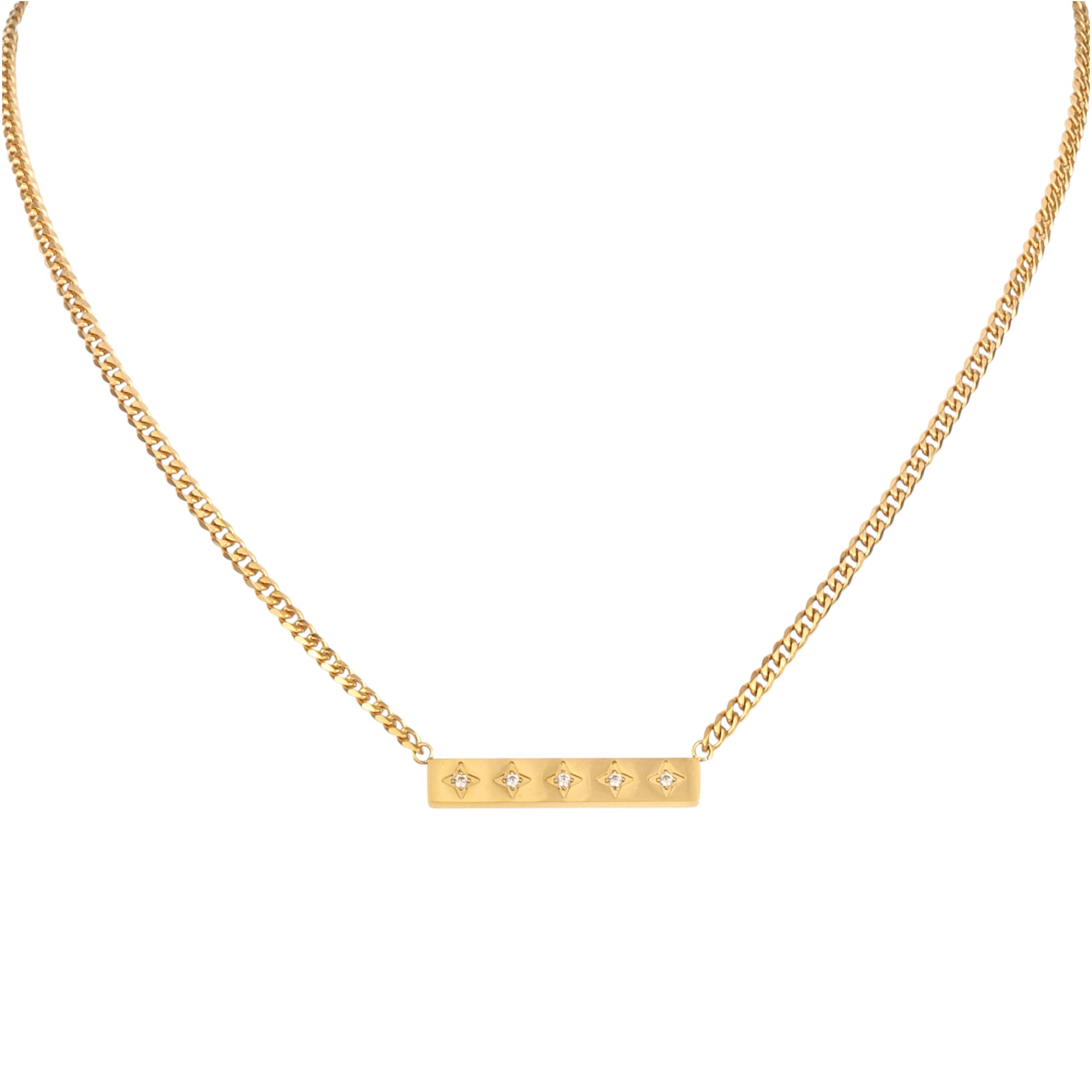 Luna Grace Cosmic Star Bar Necklace – Adjustable Celestial Jewellery for Women