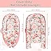 Baby Lounger Cover Girls, Cotton Newborn Nest Cover, Infant Lounger Replaceable Cover, Soft & Breathable, Reversible & Adjustable, Floral (Cover Only)