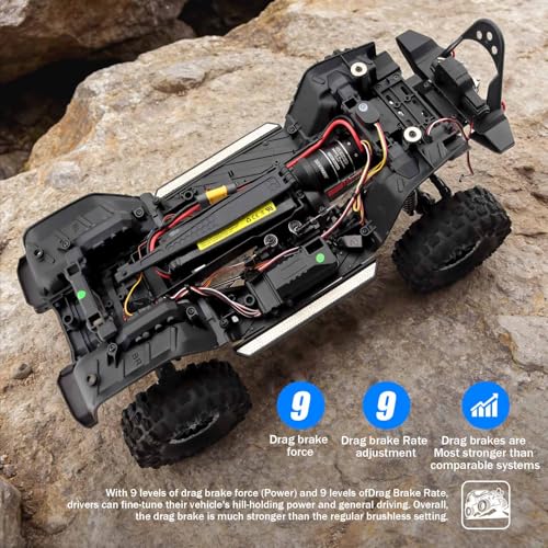 Surpass Hobby 3660 Brushless Motor Fusion Foc Drive System 2in1 for 1/10th RC Rock Crawler Car (Fusion Motor 1800kv)