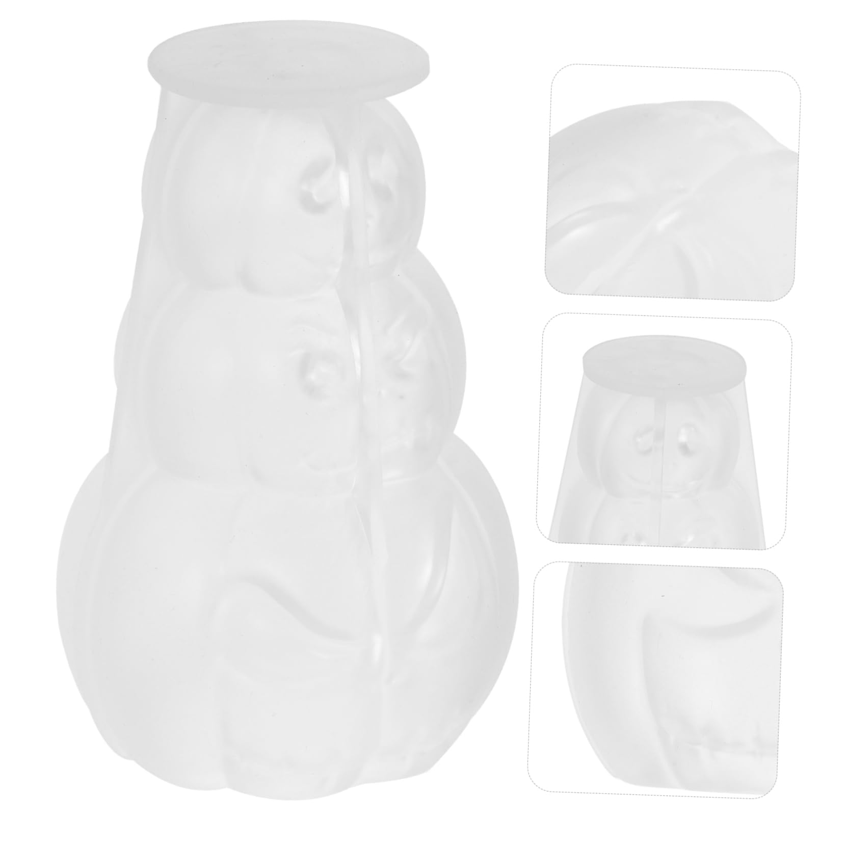 DOITOOL 4 Stück Halloween Silikonform für Diy Kürbis Gesichtskerzen Wiederverwendbare Gießform Flexiblen Silikon Einfach zu Entformen für Halloween Dekorationen und Handgemachte Kerzen