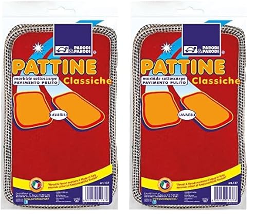 PARODI & PARODI - Patines pour Maison Classiques, Patines pour invités en Feutre Doux, sous-Chaussures idéales pour Un Sol Propre, Confortable et Pratique, Lavable, Taille Unique, Couleurs Assorties