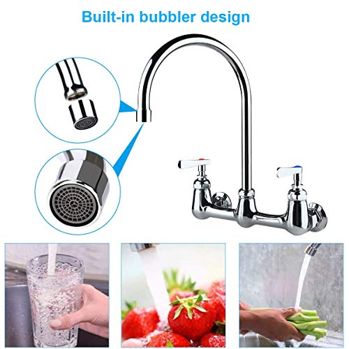 Coolwest Swivel Gooseneck Spout 6 Inch Swing Swivel Spout Replacement Nozzle For Commercial Kitchen Sink Faucet, Brass Constructed, Chrome Finish #TOP4