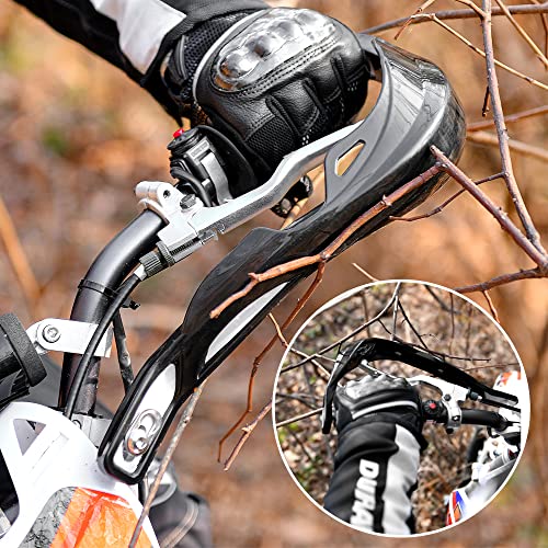 Rutu 7/8" Dirt Bike Handlebars With Aluminum Reinforced Motrocycle Handguards, Foam Chest Protection Pad, All-Round Protection For Crf Yzf Kxf Klx Rmz Pit Dirt Bike Motocross Atv Quad - Silver&Black #TOP4