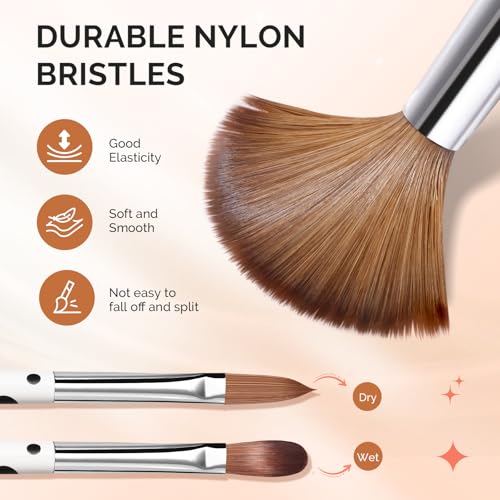 Image of MelodySusie 3Pcs Acrylic Brush Set, Size 8 /10 /14