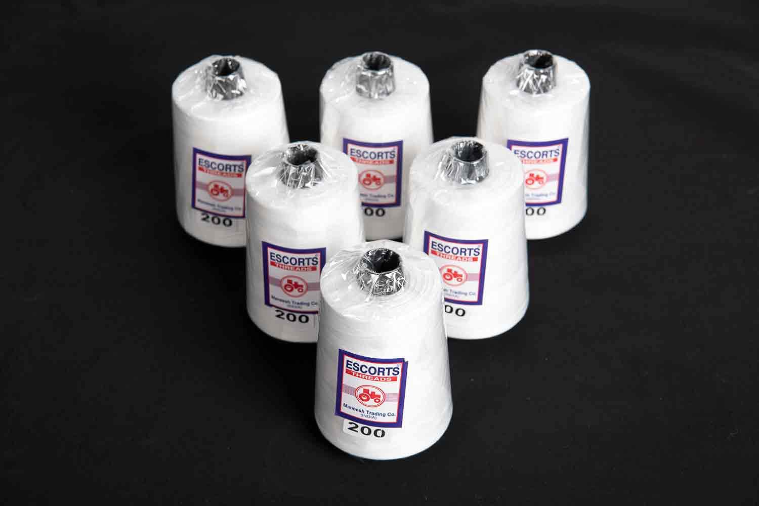 Mohan ShoppeOverlock Polyester Cone Sewing Thread (Kachi Cone),Package of 6 Pieces