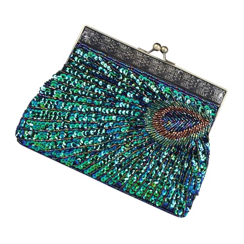 Pochette de soirée bleu marine à paillettes pour invitée de mariage