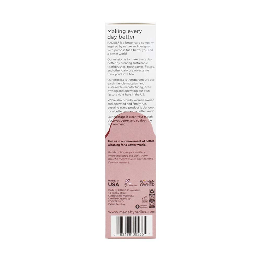 RADIUS USDA Organic Toothpaste 3oz Non Toxic Chemical-Free Gluten-Free Designed to Improve Gum Health & Prevent Cavity - Clove Cardamom - Pack of 2