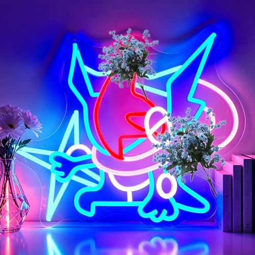 Cwmas Ninja Neon Sign for Wall Decor Dimmable LED Sign Neon Lights LED Neon Signs Light Up Sign Bedroom Signs for Home Bedroom Gift Wall Decor USB Powered