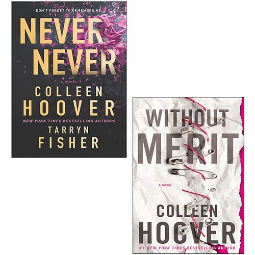 Colleen Hoover 2 Books Collection Set (Never Never, Without Merit) Colleen Hoover