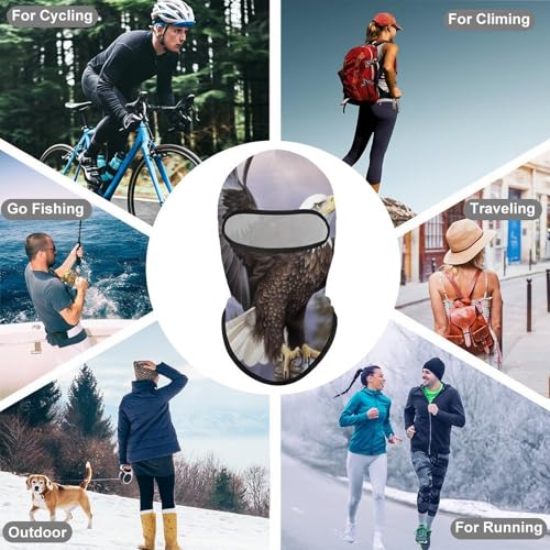 Balaclava Bald Eagle para hombre y mujer, máscara facial con protección solar, transpirable y de cobertura total para senderismo, ciclismo, running y conducción miniatura 6