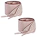 Apoukmty 1.57 Inch Wide Ribbon Shoelaces Nylon Striped Flat Shoe Laces Fashion Satin Laces for Sneakers Boots (Burgundy)