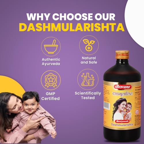 Image of Baidyanath Ayurved Dashmularishta 450ml | Ayurvedic Tonic for Menstrual Pain Relief, Hormonal Balance & Post-Delivery Recovery | Classical Arishta with 10 Sacred Herbs