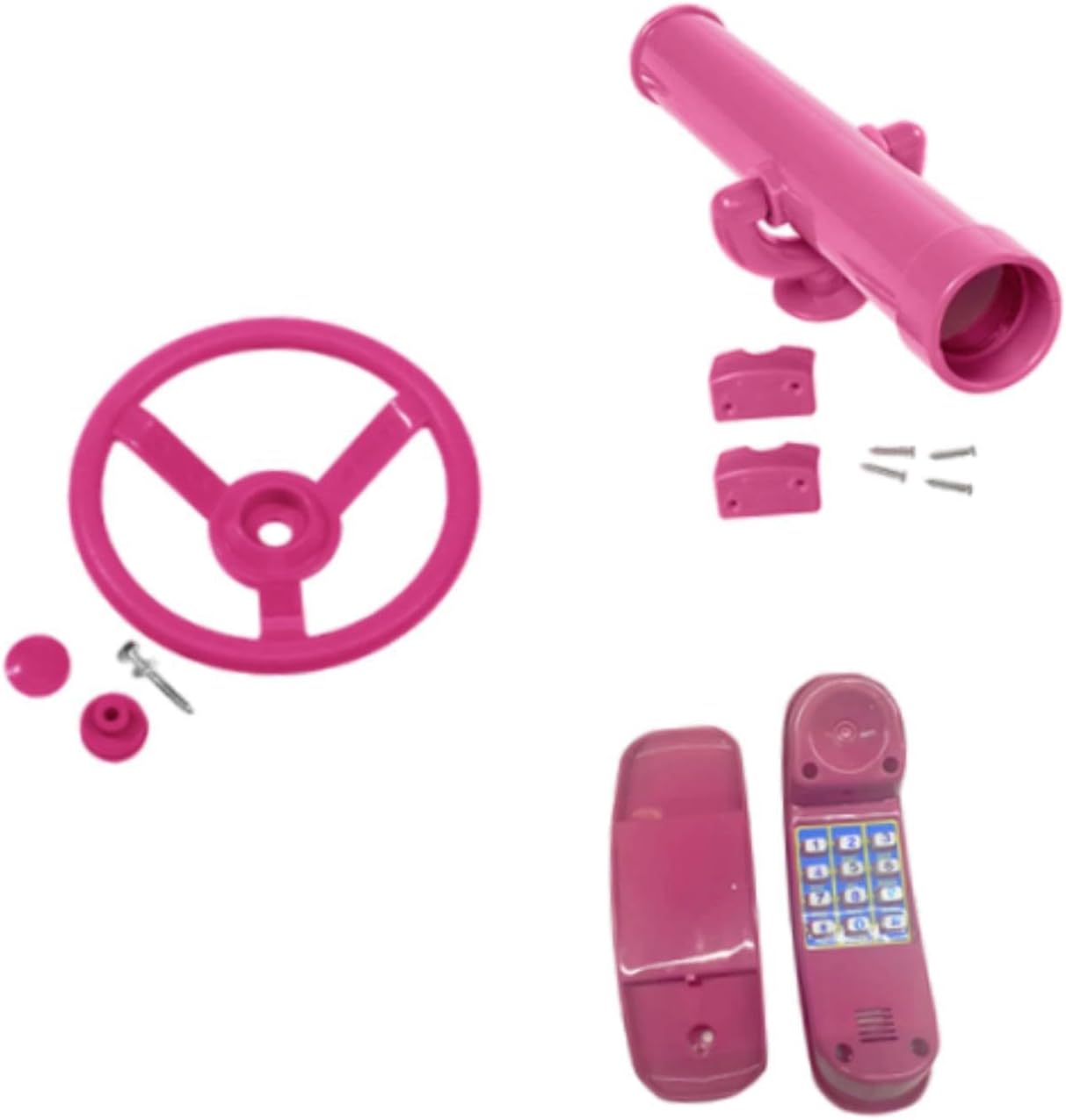 Playground Accessories for Kids Outdoor Swingset Attachments Toy Telephone for Backyard Playhouse for Backyard Birthday Gifts