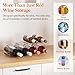 Lifewit Wine Rack for Fridge, Stackable Wine Bottle Holder with Sturdy Support Insert & Reinforced Design, Plastic Bottle Organizer for Refrigerator, Cabinet & Pantry, Clear, Holds 8 Bottles