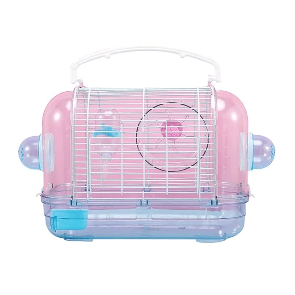 Jaula para pájaros, Jaula para pájaros, jaulas para pájaros Jaula de Viaje Transparente de ABS para Loros Ventilación Desmontable Transportines pequeños y duraderos para pájaros (Azul)