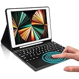 ipad 9th Generation Case with Keyboard, 10.2 inch with Pencil Holder, Touchpad Wireless Bluetooth, Compatible with iPad 9th / iPad 8th 2020/ 7th 2019/ iPad Air 3 Black