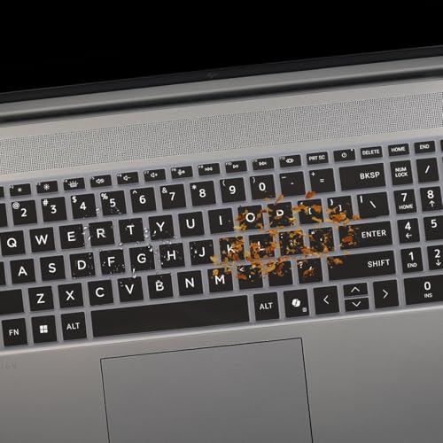 Funda de teclado lavable que evita el desgaste en portátiles HP 15-fc y OmniBook 5 AI 4