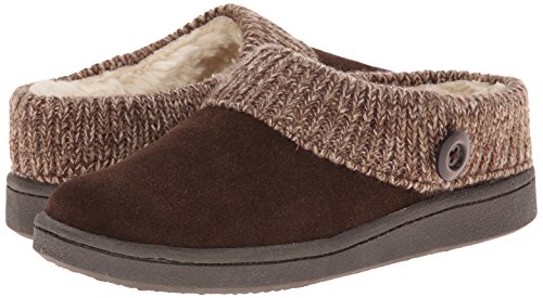 Clarks Women's Knit Scuff Slipper, Brown, 10 M Us #TOP6