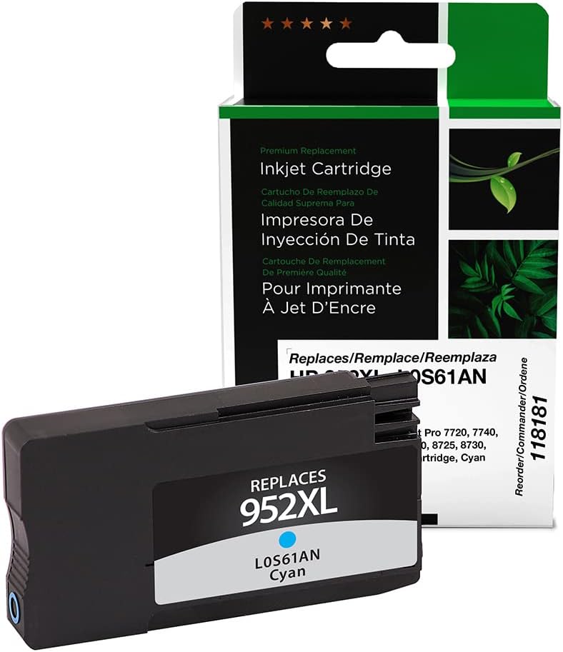 Clover Remanufactured Ink Cartridge Replacement for HP L0S61AN (HP 952XL) | Cyan | High Yield