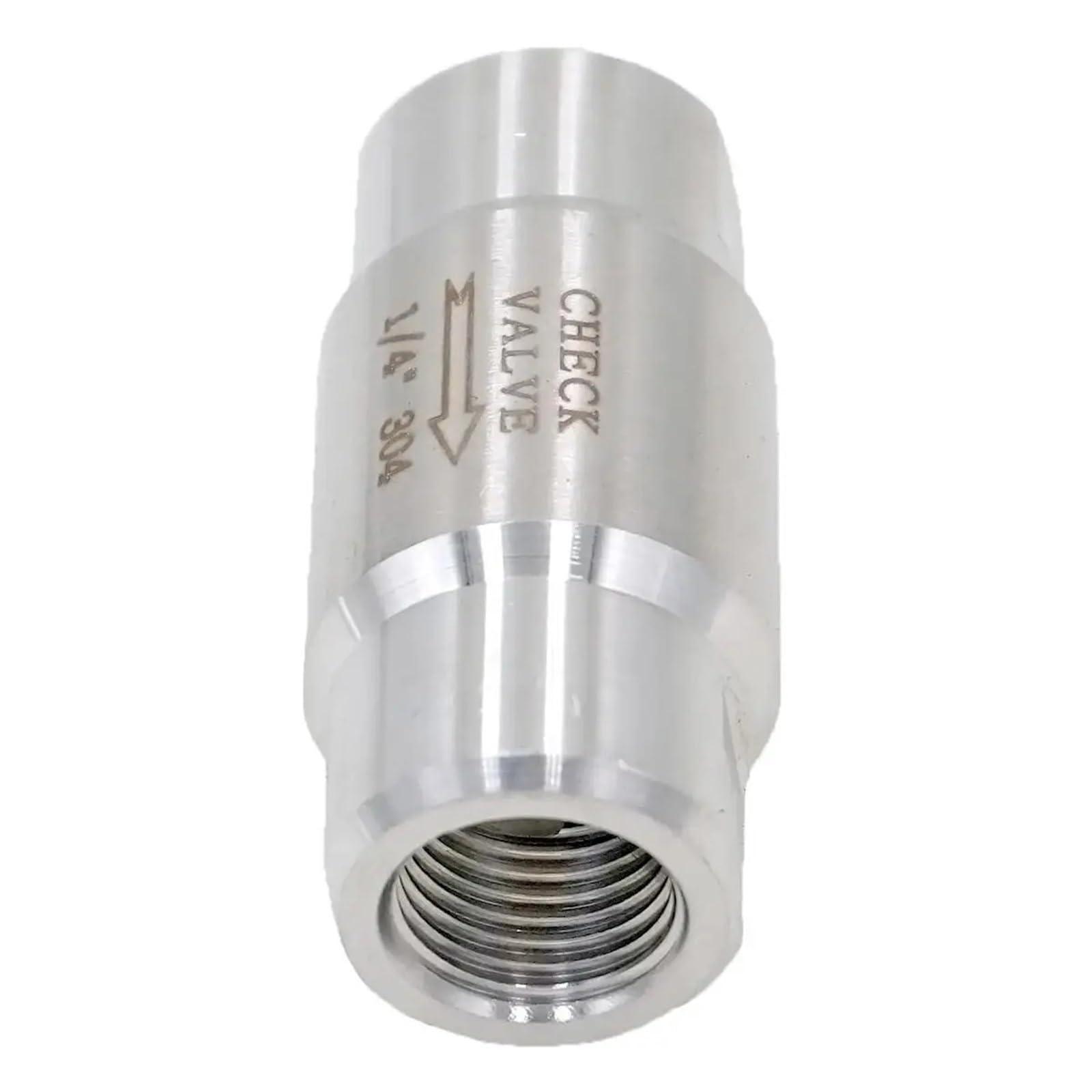 Uyzndkvsi One Color 1/4" 304 Stainless Steel Non-Return Inline Spring Valve 1 Way Check Valve
