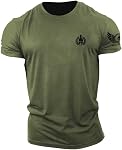ReedCA Spartan Olive Branch - Muscle Athletic Workout Tee Top Gym Bodybuilding Shirts