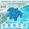 RGJ Hot Tub Scum Absorber Turtle, 2PCS Reusable Hot Tub Oil Absorbing Floating Sponges for Spa/Pool, Hot Tub Scum Sponge Accessories to Soak Up Oils & Keep Water Clean