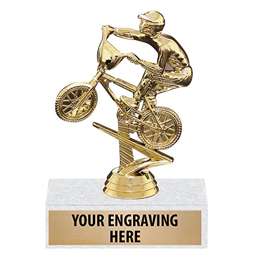 Crown Awards 6' Gold BMX Bike Trophies - Personalized Cycling Trophy Award