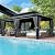 Aoxun 12' X 20' Hardtop Gazebo, Galvanized Steel Double Top, Metal Gazebo with Curtains and Netting, Permanent Canopy Pavilion for Wedding, Party, Outdoor Dining